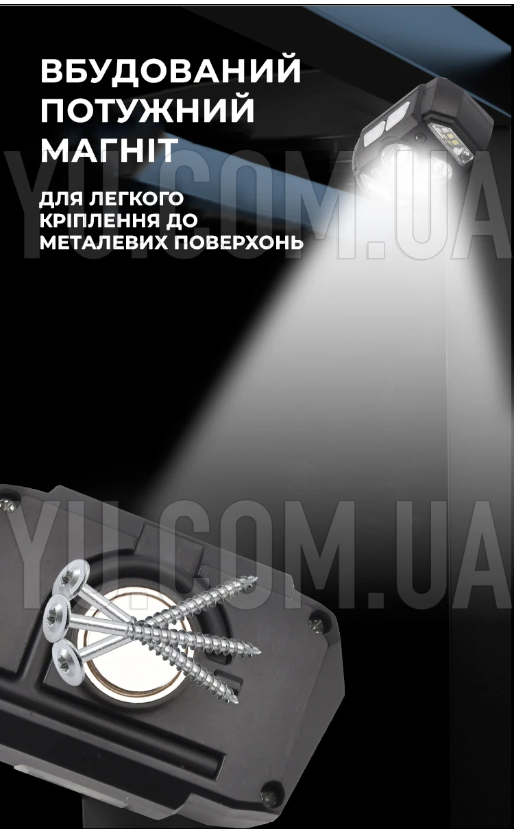 Ліхтар налобний із сенсорним датчиком Bailong NF-852 зарядка від Type-C Ліхтар налобний із сенсорним датчиком Bailong NF-852 зарядка від Type-C
